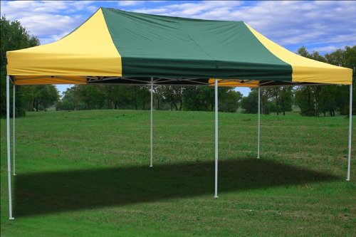 10x20 Pop up 6 Walls Canopy Party Tent Gazebo Ez Green Yellow
