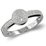 Hug Diamond Promise Ring in 14k White Gold
