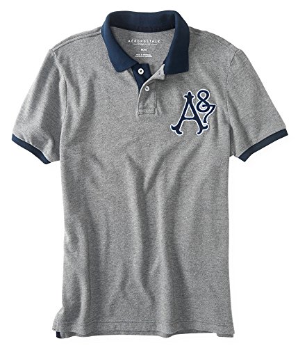 Aeropostale Men's Colorblock 9 Piqu Polo Shirt