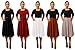 DBG Women's Three Quarter Sleeves Round Neck Polyester Dress
