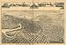 View of city of Stockton, the Manufacturing City of California., large historic panoramic map reprint 53x36