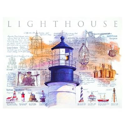 Lighthouse Diagram 500pc Jigsaw Puzzle by Dahl Taylor