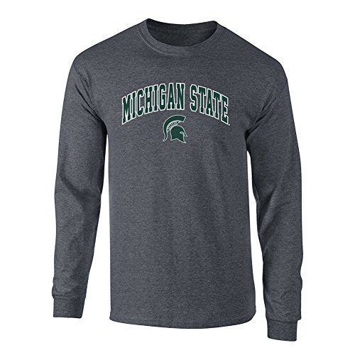 Michigan State Spartans Long Sleeve Tshirt Charcoal