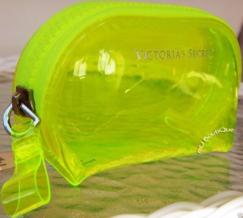 Victoria's Secret Mini/Small Accessory Bag - Neon Yellow - Small 4.5" x 2.5"