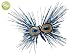 7.5" Regal Peacock Embroidered Glittery Blue Butterfly Christmas Ornament