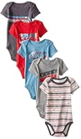 Quiksilver Baby-Boys Newborn 5 Pack Bodysuits Blue Navy Group