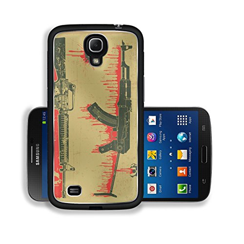Liili Premium Samsung Galaxy Mega 6.3 Aluminum Snap Case The vector image Grunge weapon stamp Photo 14483563