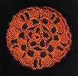 Pumpkin Star Pattern Crocheted Hair Bun Cover- LARGE