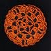 Pumpkin Star Pattern Crocheted Hair Bun Cover- MEDIUM