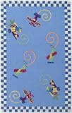 2'0 x 3'0 KAS Kidding Around Flying Fun - 417 Blue Rectangular