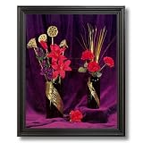 Japanese Asian Flowers Oriental # 2 Home Decor Wall Picture Black Framed Art Print