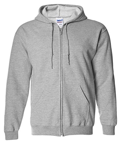 Gildan Printing Heavy Blend Full-Zip Hoodie, SPORT GREY, X-Large