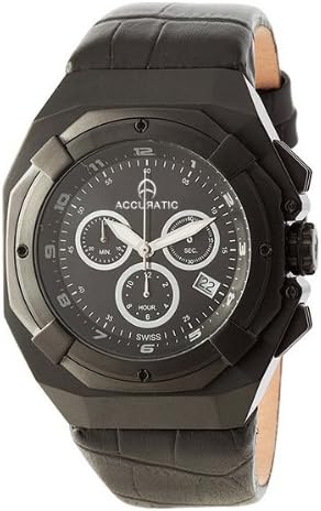 Accuratic Valiant Men's Stainless Steel Wrist Watch with Swiss Ronda 5030 Chrono Movement