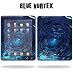 Protective Vinyl Skin Decal Cover for Apple iPad tablet e-reader 3G or Wi-Fi – Blue Vortex