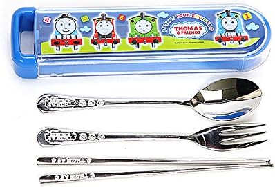 Thomas Perfect Kid Spoon Fork Chopsticks Set with Case