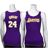 Majestic Threads Los Angeles Lakers #24 Kobe Bryant Purple Ladies Swarovski Crystal Tank Top