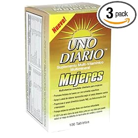 Uno Diario Women Multivitamin Tablets, 100-Count (Pack of 3)