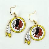 WASHINGTON REDSKINS NFL LOGO EARRINGS EAR RINGS!
