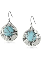 Lucky Brand Turquoise Colored Beaded Drop Earrings