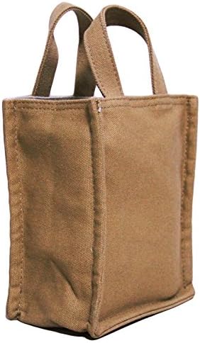 16oz Canvas Reusable Paper Bag, Shopping bag, Grocery Tote Bag, Small, Brown