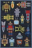 Momeni Rugs Lil Mo Whimsy Collection LMOJULMJ-1STB3050 Steel Blue 3' x 5' Rectangle