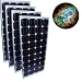 HQRP 340 Watt (4 x 85W) Solar Panel 340W Power 12V Monocrystalline 12 Volt PV Module DC Battery Charger + HQRP Coaster