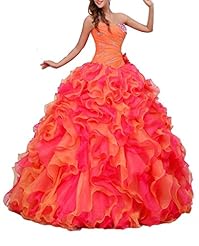 Junior Beaded  Sweetheart Chiffon/Organza  Ball Gown Bandage Dress/Evening Dress/Quinceanera Dress/Wedding Dress  with a Brush/Sweep Train 