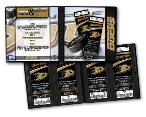 Anaheim Ducks NHL Ticket Album, Holds 64 Tickets