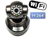 Esky C5900 H.264 IP Camera, Internet WiFi Wireless/Wired, Pan Tilt, 2-way audio, Build-in DVR, Motion triggered, IR cut, Mac/Windows/Linux