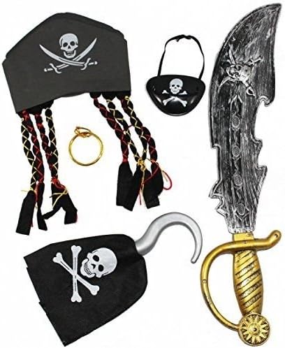 1 SET ^^ ^ Joyin Toy Halloween Pirate Costume Set Including Hat, Eye Patche