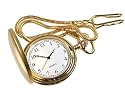 Omax! Goldene Taschenuhr mit glattem Deckel