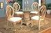 BEAUTIFUL 54'' ROUND GLASS DINING TABLE SET W/ 4 CHAIRS