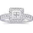 14K White Gold Diamond Ring - 0.50 Ct.