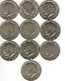 KENNEDY HALF DOLLARS-SET OF 10 DIFFERENT DATES AND MINT MARKS, 5 YEARS ,1980 TO 1984 -5 P AND 5 D MINTS KENNEDY HALF DOLLARS-SET OF 10 DIFFERENT DATES AND MINT MARKS, 5 YEARS ,1980 TO 1984 -5 P AND 5 D MINTS