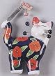 Whimsiclay Lisa and Monarch Cat Magnet