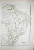 51G1BYdp3tL. SL160  BLACKS MAP 1890 BRAZIL URUGUAY PARAGUAY GUAYANA