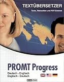 PROMT (@PROMT) Progress.Volltext�bersetzung Deutsch-Englisch-Deutsch. CD-ROM f�r Windows 98/Me/2000/XP - 