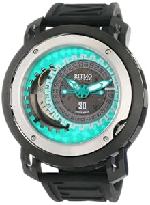 Ritmo Mundo Men's 202/2 Green Persepolis Dual-Time Exhibition Automatic Watch