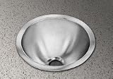 Elkay Asana Collection RLLVR12 14 Top Mount Round Bowl Stainless Steel Lavatory Sink with 18-Gauge, 6 Bowl Depth, 1-1/2 Drain and Overflow Assembly Included
