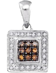 0.16CTW-DIA COGNAC PENDANT