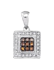 0.16CTW-DIA COGNAC PENDANT