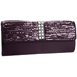 Jessica McClintock Sequins & Satin E/W Clu