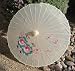 Cloth Parasol with Hand painted design on Ivory background#8000w