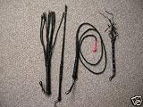 4 Piece Leather Whip Kit, 6 Ft Whip, Riding Crop, & 2 Cat-O-Nine Tails!