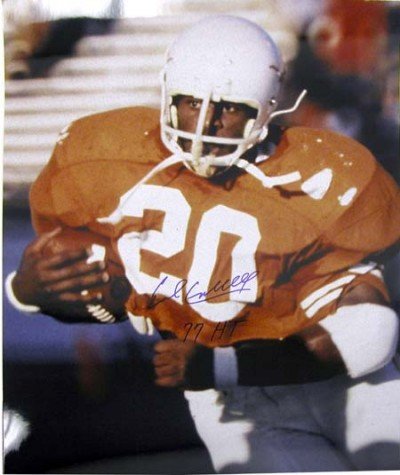 Earl Campbell Autographed/Hand Signed Texas Longhorns 16×20 Photo with 77 HT Inscription