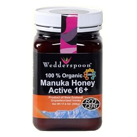 Wedderspoon Raw Organic Manuka Honey Active 16+, 17.6-Ounce Jar