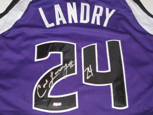 Sacramento Kings Carl Landry Signed Autographed Basketball Jersey Authentic Certified Coa