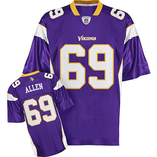 Minnesota Vikings 69 Jared Allen Purple Jerseys Authentic Football Jersey Size 48-56 (Please Select the Size When You Order, Can Do Drop Shipping)