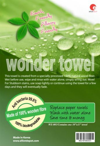 100% Wood fiber Cleaning Cloth - Wonder Towel - Wash with Just Water