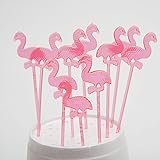 Century Novelty 72 Count Plastic Flamingo Picks, Pink